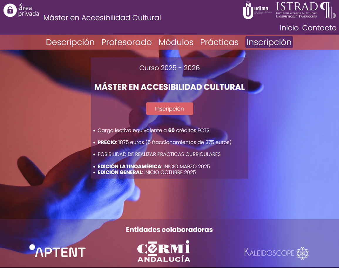 Máster en Accesibilidad Cultural